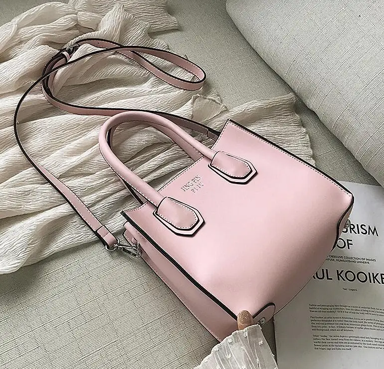 Новая летняя модная женская сумка, кожаные сумки, ПУ сумка на плечо, маленькие сумки через плечо с клапаном, контрастные цвета, сумки-мессенджеры - Цвет: Pink