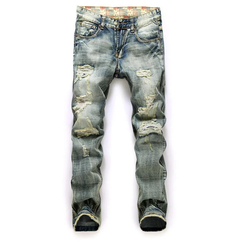 Europe and the United States male Hole Slim Straight The beggar worn jeans цена Europe and the United States male Hole Slim Straight The beggar worn jeans цены онлайн