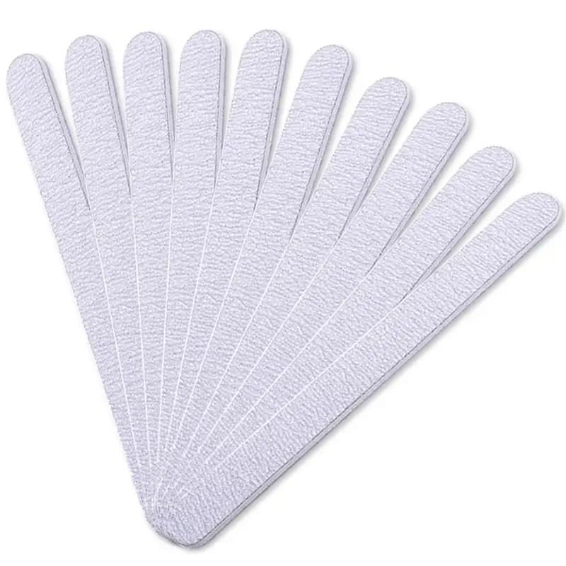 

10 Pieces Professional Nail Files Grey Sanding Nail Files Tools For Salon UV Gel DIY Tips Pedicure Tool Nail Art Manicure Set