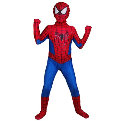 Человек-паук косплей костюмы устанавливает Человек-паук костюм Хэллоуин вечерние рисунком Человека-паука Боди Комбинезоны Косплэй
