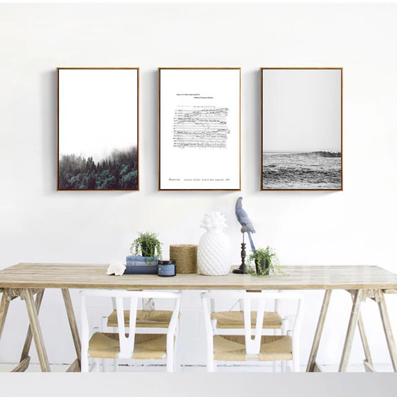 

Modern Home Decor Painting Chopin's Manuscript Sheet Music Painting Wall Pictures For Living Room Oil Painting No Frame