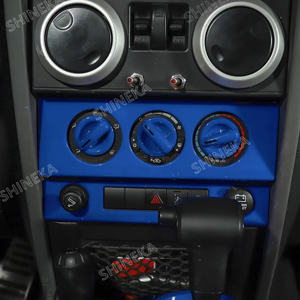 SHINEKA молдинги для интерьера Jeep Wrangler JK 2007-2010 Автомобильная декоративная рамка для Центральной приборной панели панель накладка наклейка для Jeep Wrangler