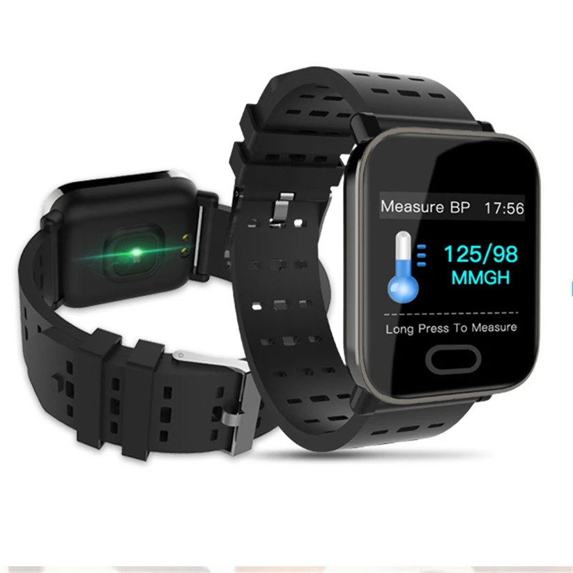 

A6 Smart Watch with Heart Rate Monitor Fitness Tracker Blood Pressure Bracelet Smartwatch Waterproof For Android IOS PK Q8 V6 S9