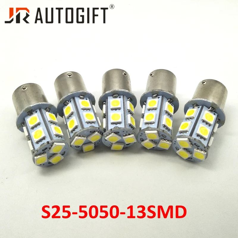 2X DC12V/24 V 1156 BA15S P21W 1157 13SMD 5050 Белый Красный автомобиль светодиодные задние поворотник светильник тормозной фонарь лампы автоматической парковки Обратный лампы