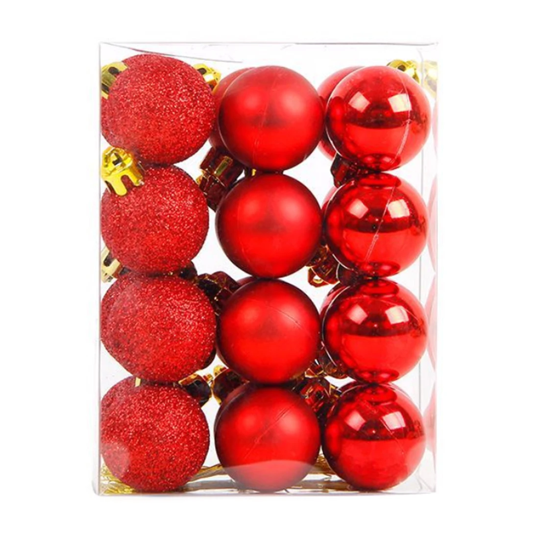 12 шт 6 см Рождественский шар Висячие елочные шары украшения для рождественские вечерние украшения - Цвет: Красный