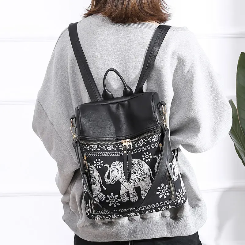 MARFUNY вместительные женские сумки через плечо с двойной молнией, рюкзаки для девушек, школьная сумка для девочек-подростков, рюкзак с животным принтом, новинка