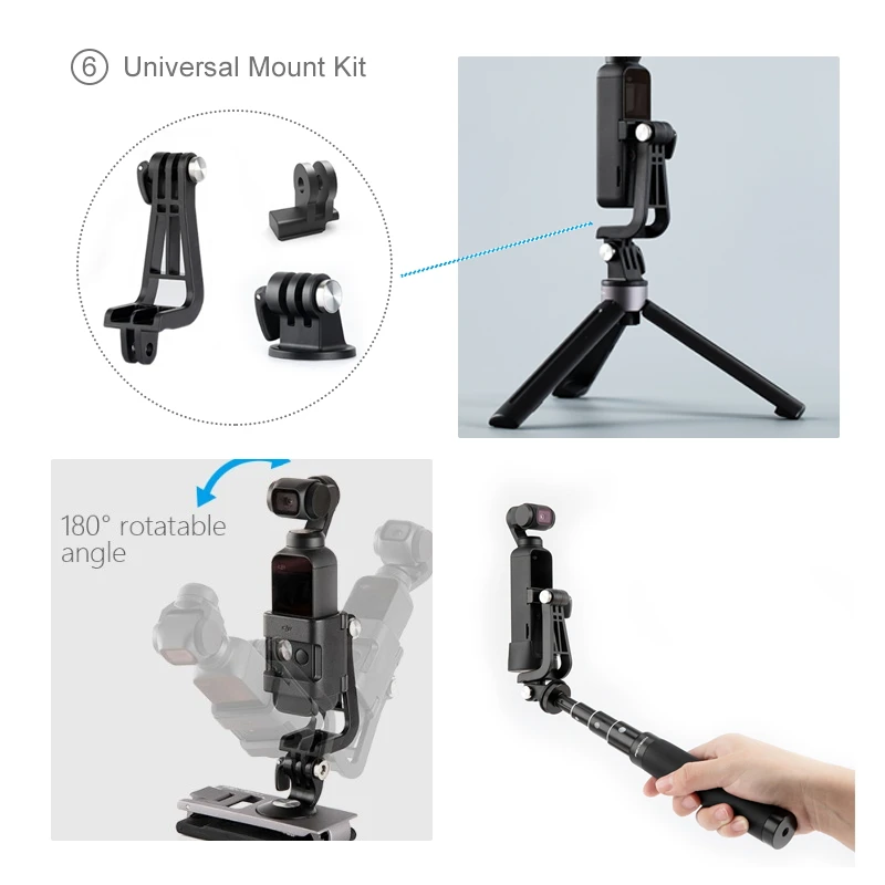 PGYTECH DJI Osmo Карманный адаптер крепление аксессуары 10 типов на выбор держатель для телефона Зажим Штатив удлинитель для хранения сумка чехол