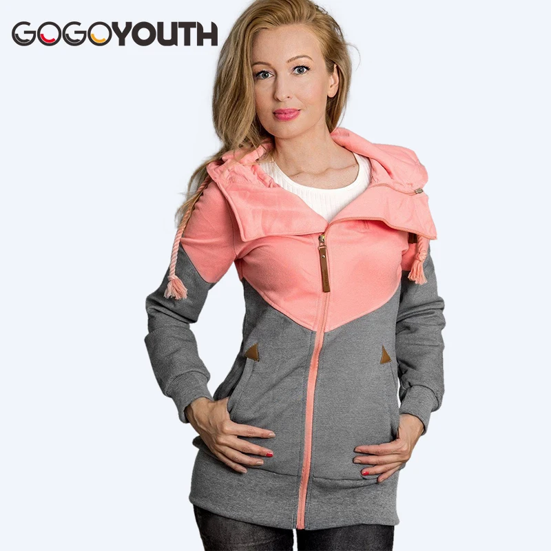  Surmiitro Spring Women Jacket 2019 Autumn Winter Oversized Hooded Sweatshirt Zipper Hoodies Plus Si