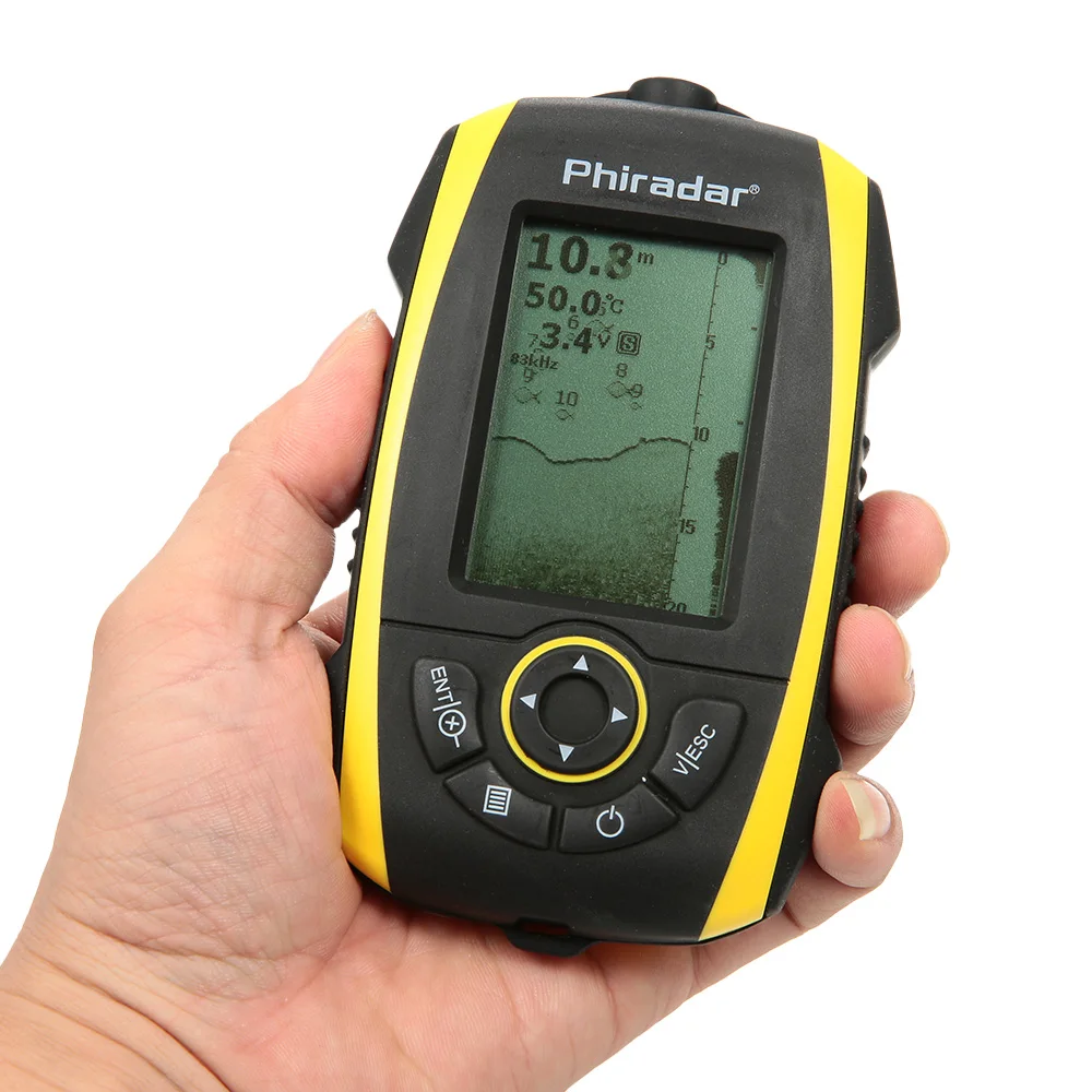 Protable Electronic Sonar Fish Finder 72M Depth Sounder Transducer