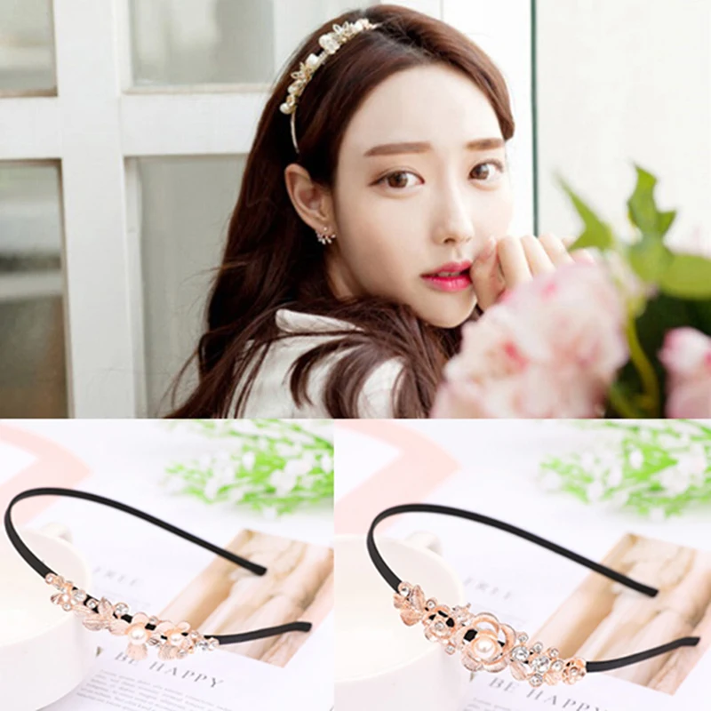 Korean Jewelry Flower Flora Princess Bride Hairband Tiara Crown Cute