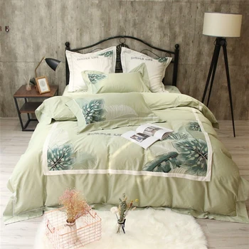 

4PCS Egyptian cotton Oriental embroidery bed set queen queen size Deluxe bedding sets, feather sets, pillowcase covers