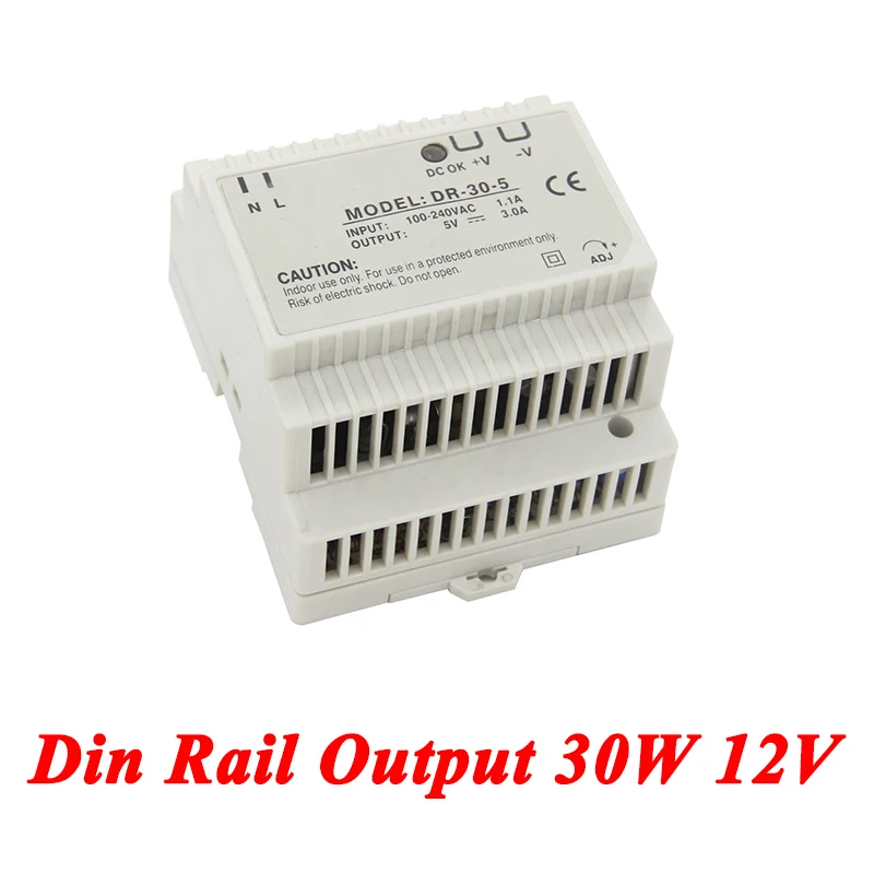 DR-30 Din Rail источник питания 30 Вт 12 В 2A импульсный AC 110 В/220 трансформатор в DC ac dc