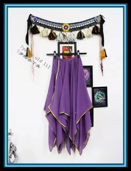 

Chiffon belly dance skirt Italy chiffon 12 angle with 1 side slit long skirt EW72