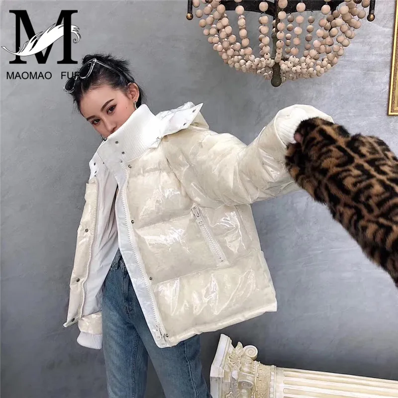 Winter Hooded Women Down Coat Zipper Short Duck Down Coat Female Warm White Down Feather Jacket Winter Hooded Women Down Coat Zipper Short Duck Down Coat Female Warm White Down Feather Jacket