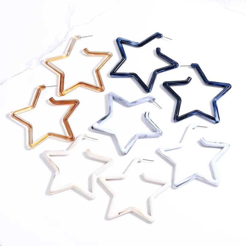 

Trendy Retro Star Earrings For Women Geometry Acrylic Earings Elegant Vintage Jewelry Women Accessories Party Jewelry Oorbellen
