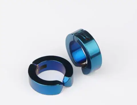 

2PC Golden Black two only Titanium Steel Trendy Round Magnetic Clip Stud Earrings Magnet Earrings Magic Unisex Lovers Gift