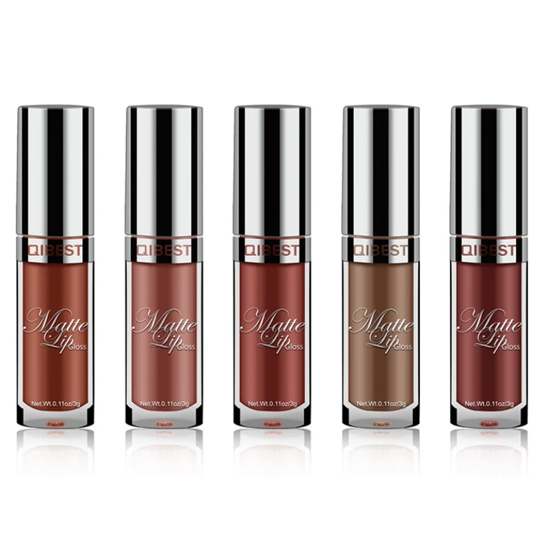 1PC Waterproof Lip Gloss Long-lasting Lip Gloss Pigment Dark Purple Black Red Velvet Matte Liquid Lipstick Lip Makeup