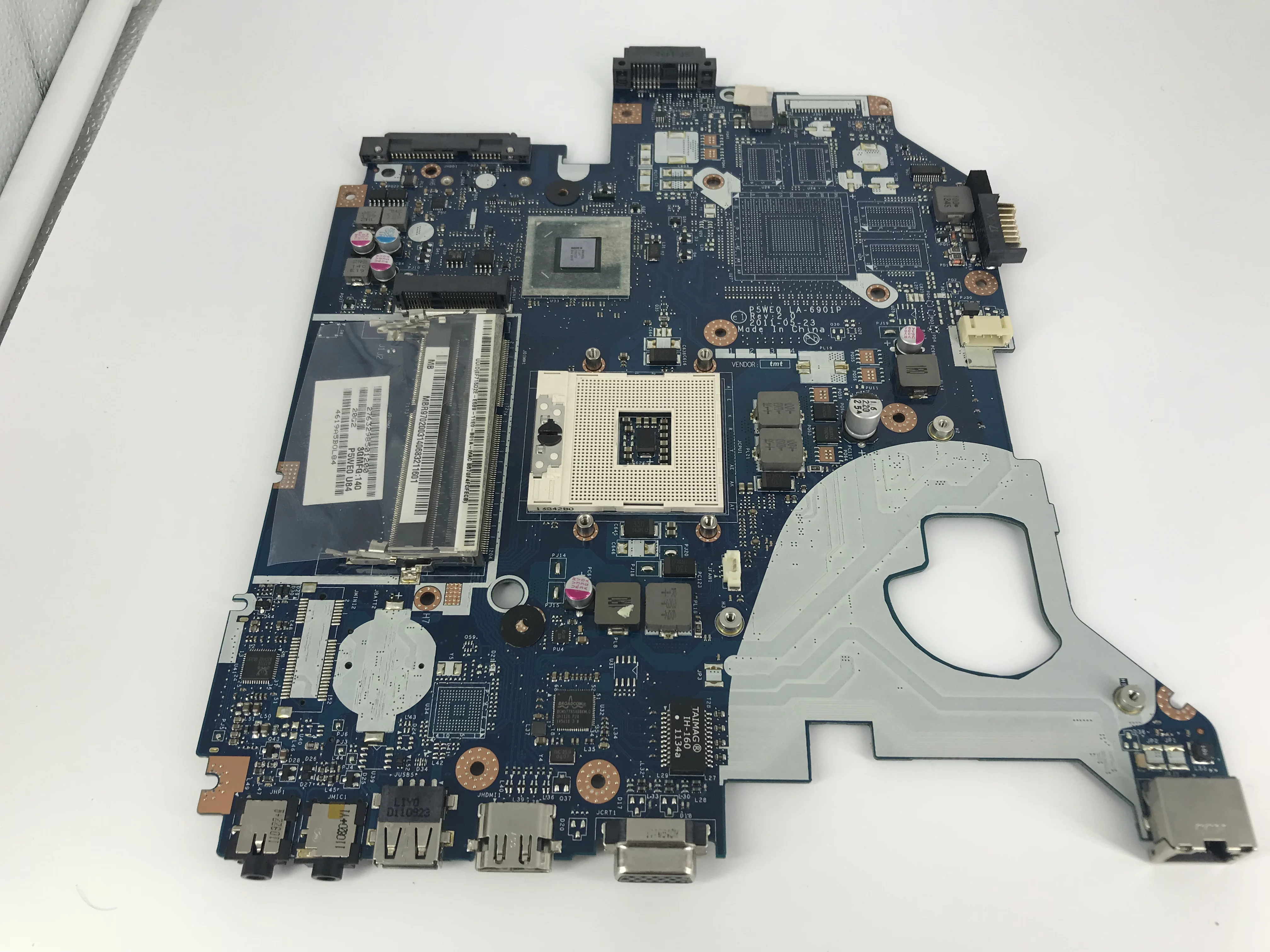 

PAILIANG Laptop motherboard for ACER Aspire 5750 5750G 5755 5755G PC Mainboard P5WE0 LA-6901P tesed DDR3