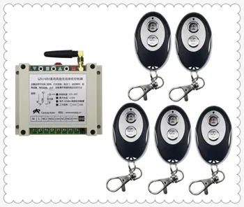

DC12V 24V 36V 48V 10A 2CH RF Wireless Remote Control Switch System 1*Receiver + 5 *ellipse shape Transmitters Learning code