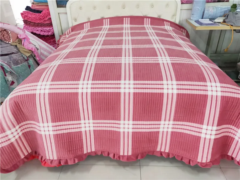 1 шт. хлопковая Высококачественная полосатая бархатная кровать крышка активная печать/Фламинго многофункциональная кроватка крышка/мягкое зимнее одеяло - Цвет: 17