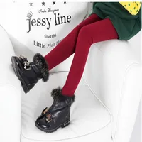 Automne hiver filles Leggings Plus velours pour garder au chaud bonbons couleurs enfants filles pantalons 3-9 ans enfants Leggings pour les filles 5