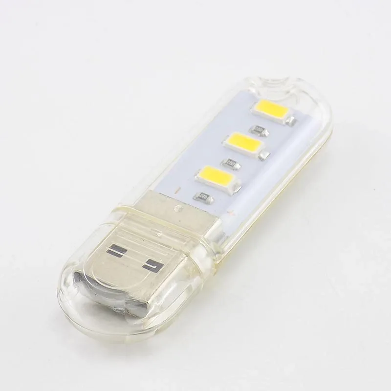 Светодиодный ночник с 3 светодиодами и USB Миниатюрная лампа внешним