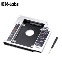 En-Labs 2,5 дюймов SATA 2-й HDD/SSD жесткий диск SATA для SATA caddy лоток для 12,7 мм ноутбука универсальный CD/DVD-ROM Оптический отсек