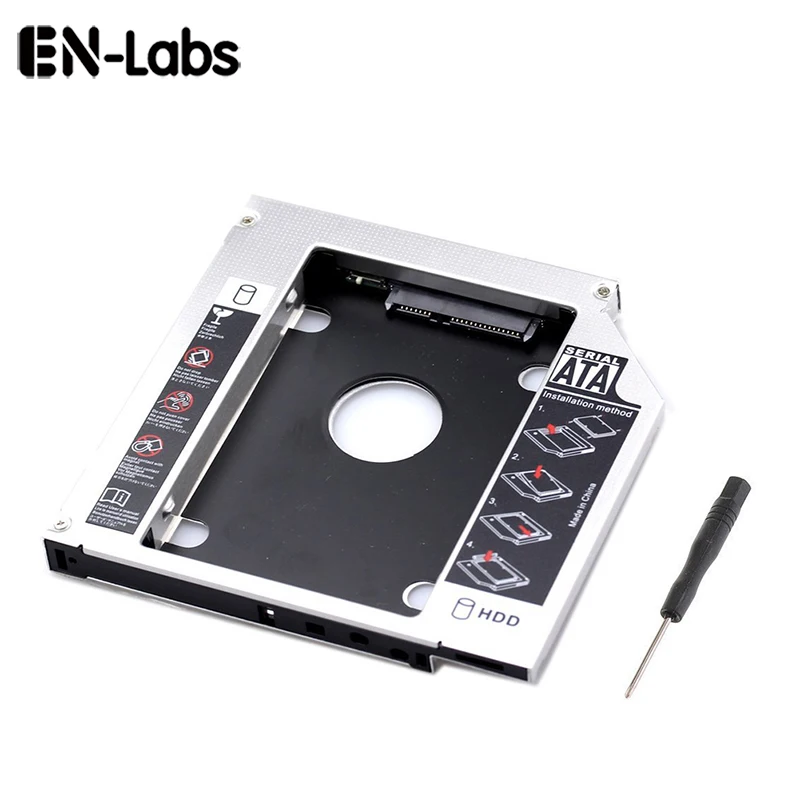 En-Labs 2.5 inches SATA 2nd HDD-SSD HARD DRIVE SATA to SATA caddy Tray for 12.7mm Laptop Universal C