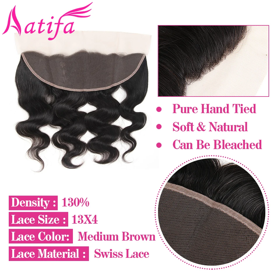 Brazilian Body Wave Bundles With Frontal Remy Hair Frontal With Bundles 100% Human Hair Bundles With Frontal Closure Aatifa Hair
