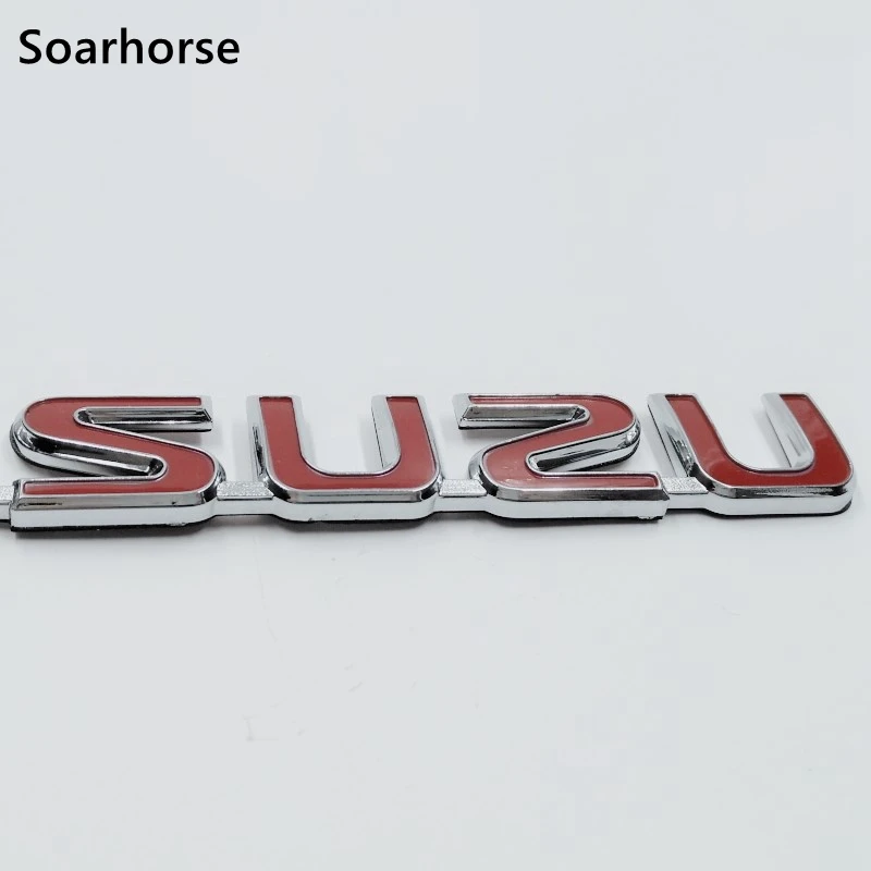 For Isuzu Logo Red Color Emblem Car Decoration Sticker New Styling Tailgate Badge Decal