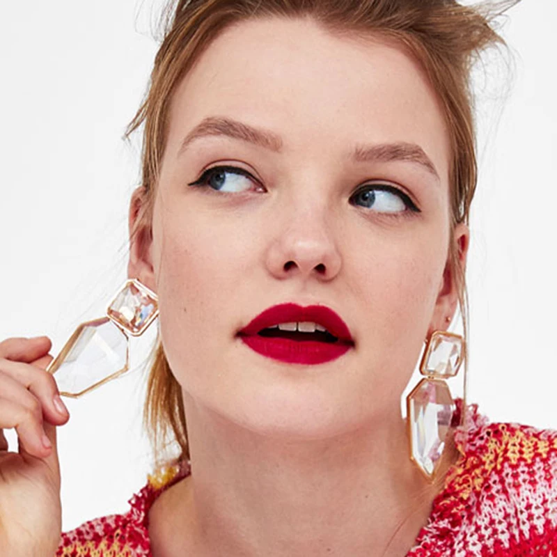 Miwens Za Crystal Vintage Drop Earrings Big Pendant Earrings Female Wholesale Dropshipping Factory Ear Accessories Bijoux A046