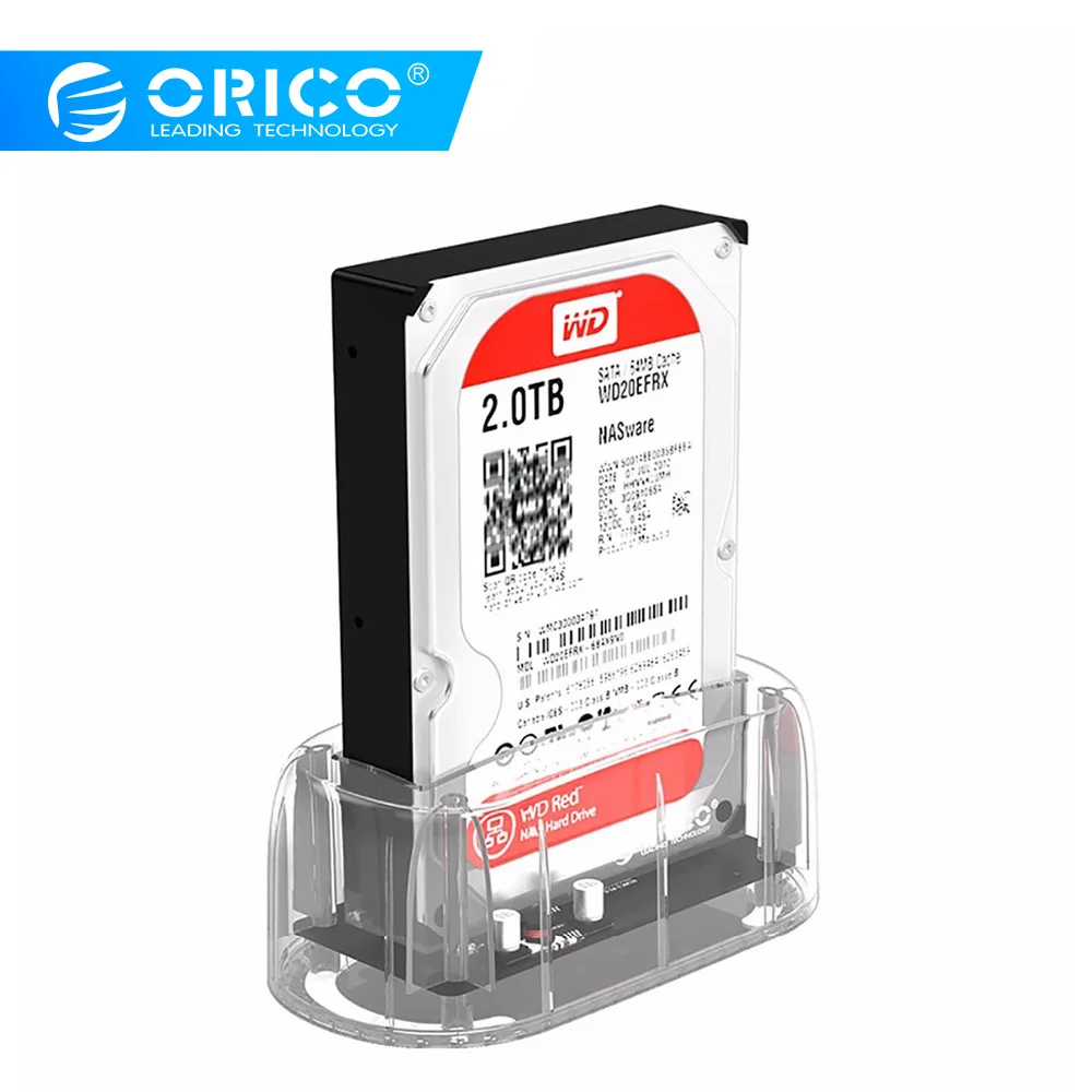 ORICO 2," /3,5" HDD прозрачная док-станция с поддержкой 8 ТБ для хранения UASP Протокол USB 3,0 SATA 3,0 жесткий диск корпус