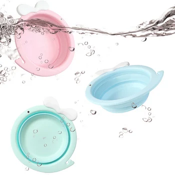

Baby Portable Washbasin Kids Bath Tub Newborn Infant Face Foot Butt Wash Basin Travel Infant Face Foot Bathtub