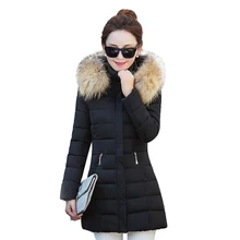 winter jacket women 2016 new winter coat warm down jacket Slim women in the long paragraph Thick fur collar womens coats