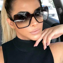 Vintage Oversize Square Sunglasses Women Men Luxury Brand Black Brown Big Frame Sun Glasses Female Shades Coulos