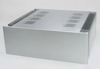 

WA85 DIY silver all aluminum shell pure rear case case class A power amplifier luxury chassis 392 * width 435 * height 155MM box