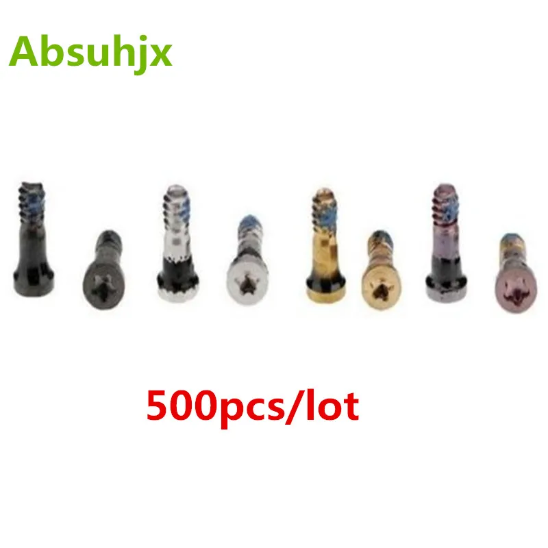 Absuhjx 500 шт. задняя крышка док разъем винт для iPhone 7 8X5 5S 6 6S Plus Torx 5 звезд нижние винты аксессуары Pentalobe|Комплекты