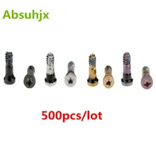 Absuhjx 500pcs Back Cover Dock Connector Screw for iPhone 7 8 X 5 5S 6 6S Plus Torx 5 Star Bottom Screws Accessories Pentalobe