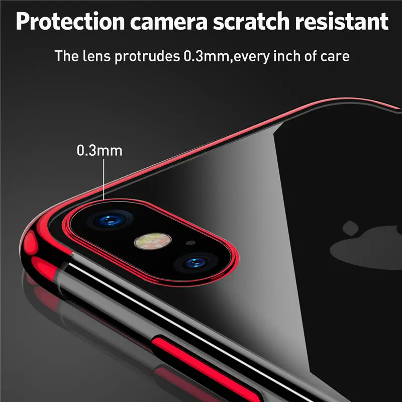 USLION Case For iPhone X XS MAX XR 6 6S 7 Plus 8 Case Plating Transparent Soft TPU For iPhone 5 5S SE Luxury Phone Case Capa USLION Case For iPhone X XS MAX XR 6 6S 7 Plus 8 Case Plating Transparent Soft TPU For iPhone 5 5S SE Luxury Phone Case Capa