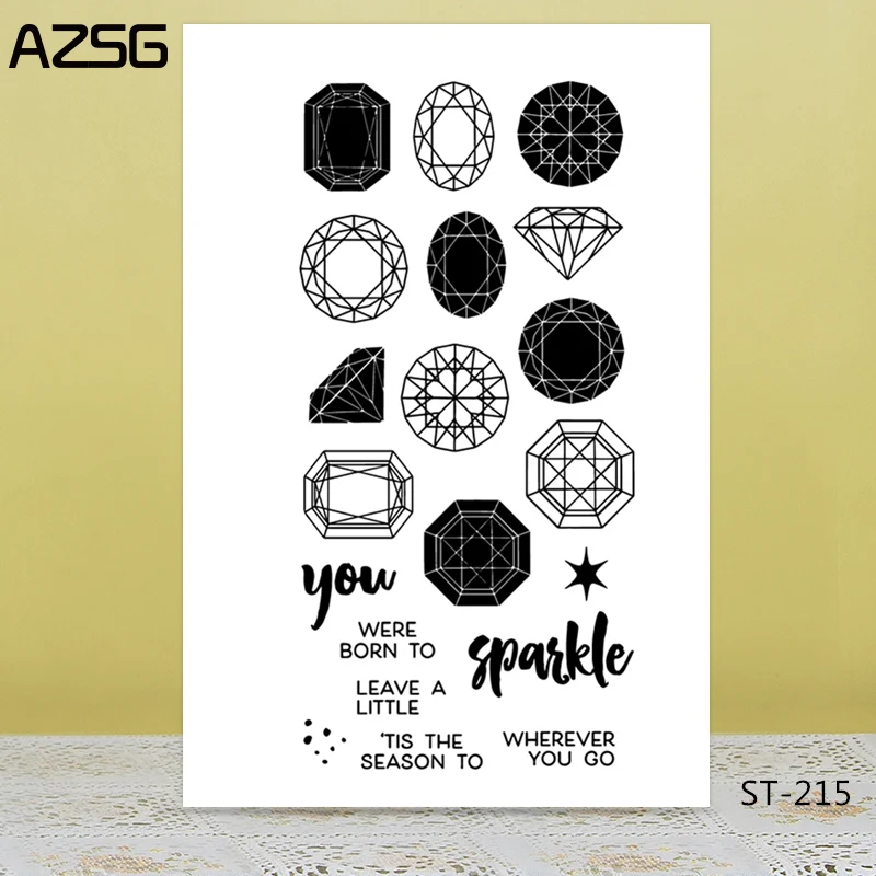 

Diamond pattern Transparent Silicone Stamp for DIY Scrapbooking/Photo Album Decorative Card Making Clear Stamps Supplies