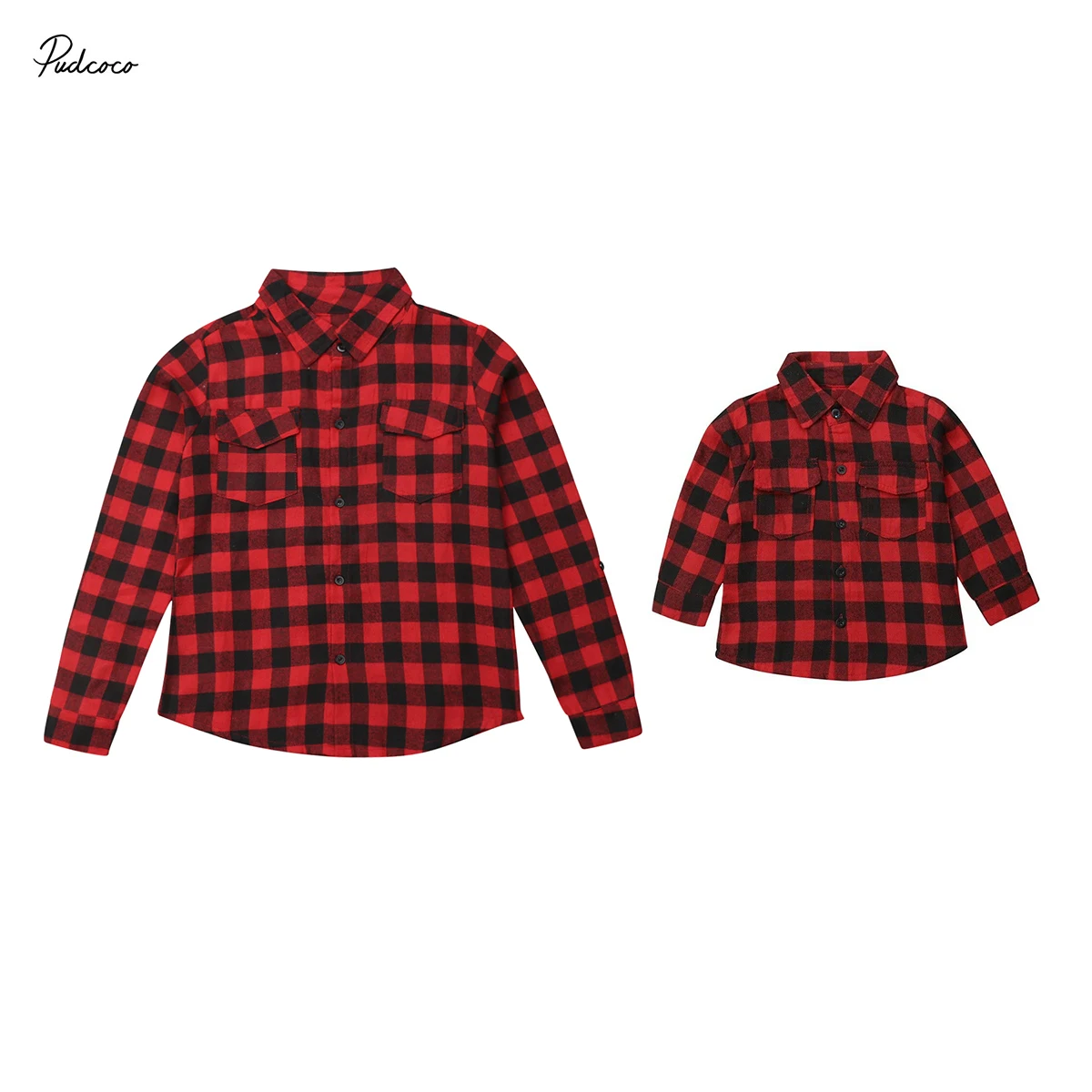 

2019 Brand Christmas Mother Daughter Clothes Casual Cotton Family Matching Plaid Long Sleeve Letter Back Shirt Tops Shirts 2-7Y