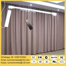 Free shipping SILENT electric curtain blind, 3.0-5.0m width, custom-made size,App and Android control acceptable