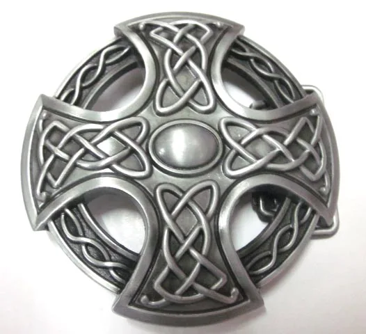 

3D Round Keltic Cross Knot Belt Buckle Germanic Style