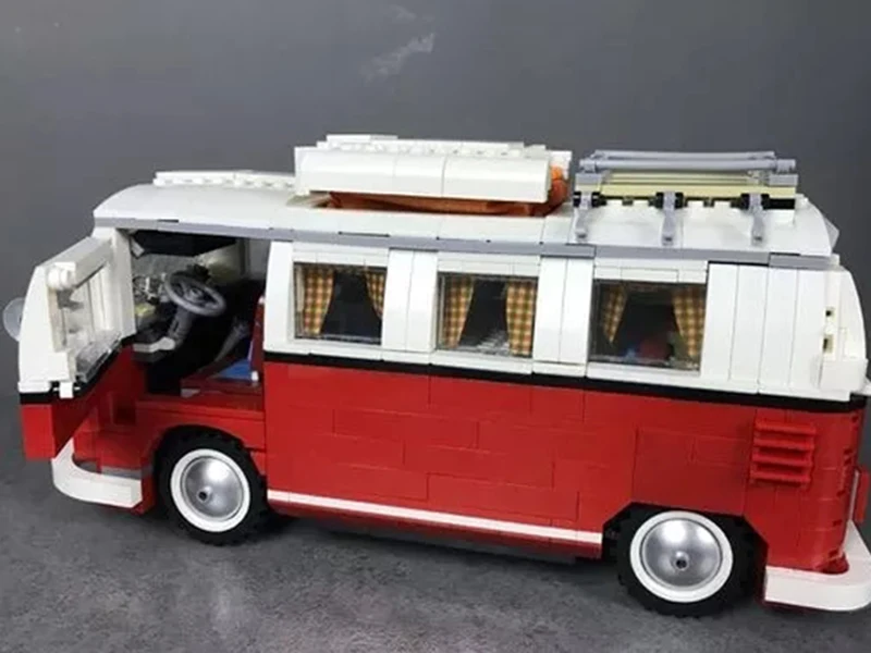 21001 T1 Camper Van классическая модель автобуса 1342 шт. серия Creator строительные блоки игрушки совместимы с 10220