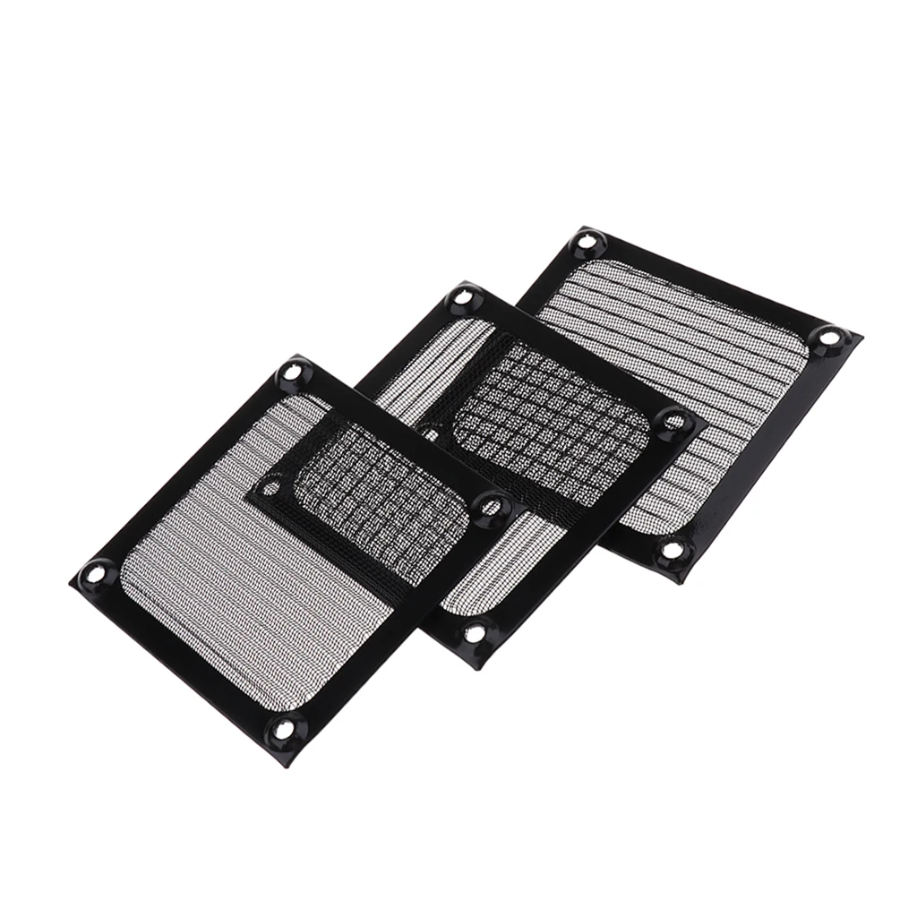 3pcs 80mm Dustproof Case Fan Dust Filter Guard Grill Protector Cover for PC
