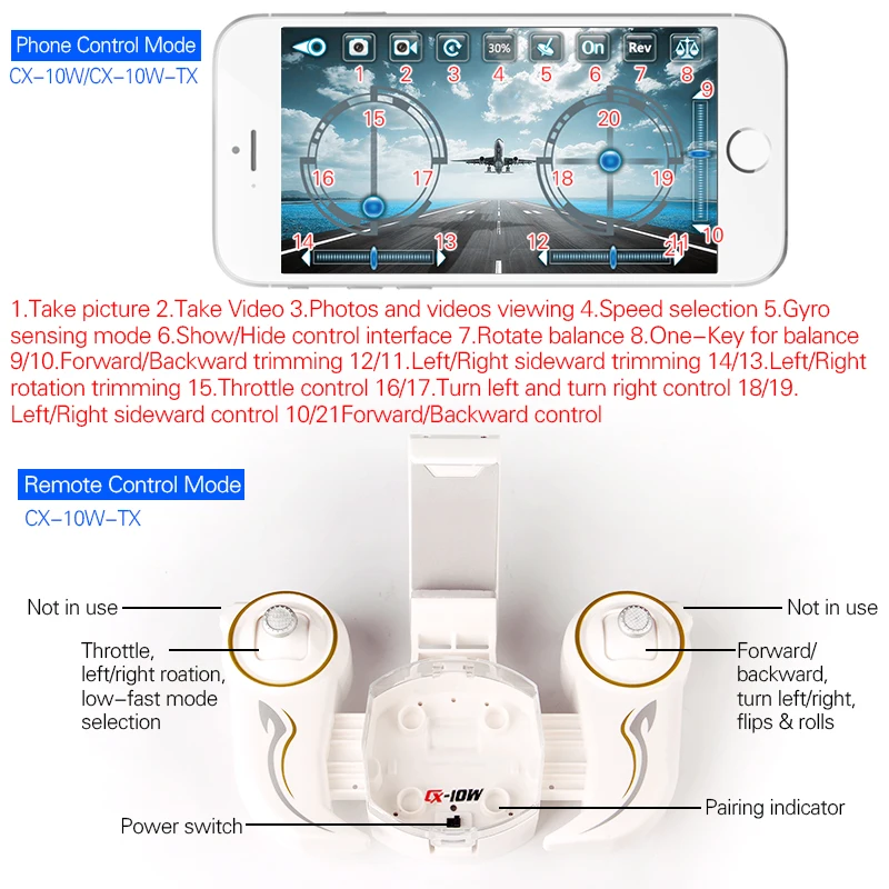 MiniTudou 3 цвета мини пульт дистанционного управления Вертолет CX 10W CX10W TX RC