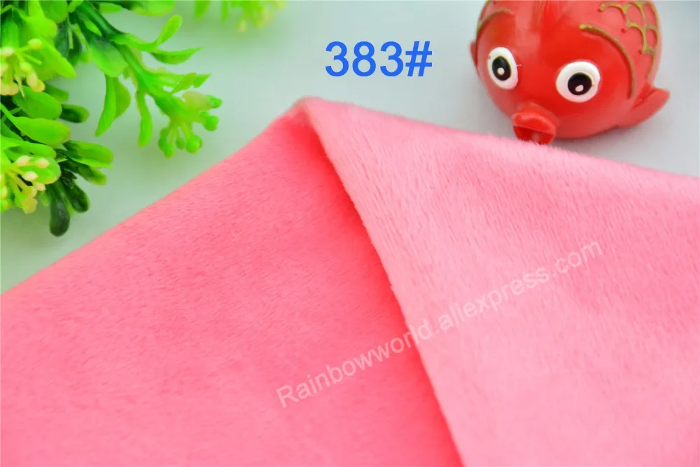 383 # красное микроволокно minky мягкая velboa трикотажная флисовая ткань для шитья