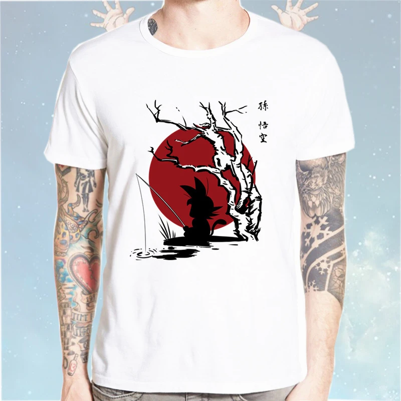 

New 2019 Dragon Ball Z Goku T-shirt O-neck Short-sleeved Japanese Cartoon Game Harajuku Couple Summer Clothing Tops