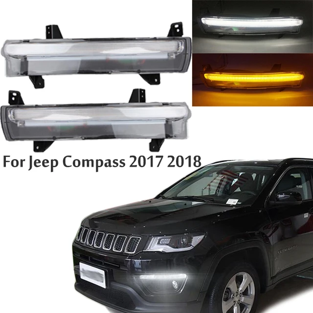 12V LED Car DRL Daytime Running Light Fog Lamp Yellow Turn Signal Light