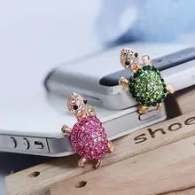 Модные Стиль 3,5 мм милые форма черепаха дизайн мобильного телефона уха Кепки заглушка от пыли для Iphone для Пылезащитная заглушка Samsung